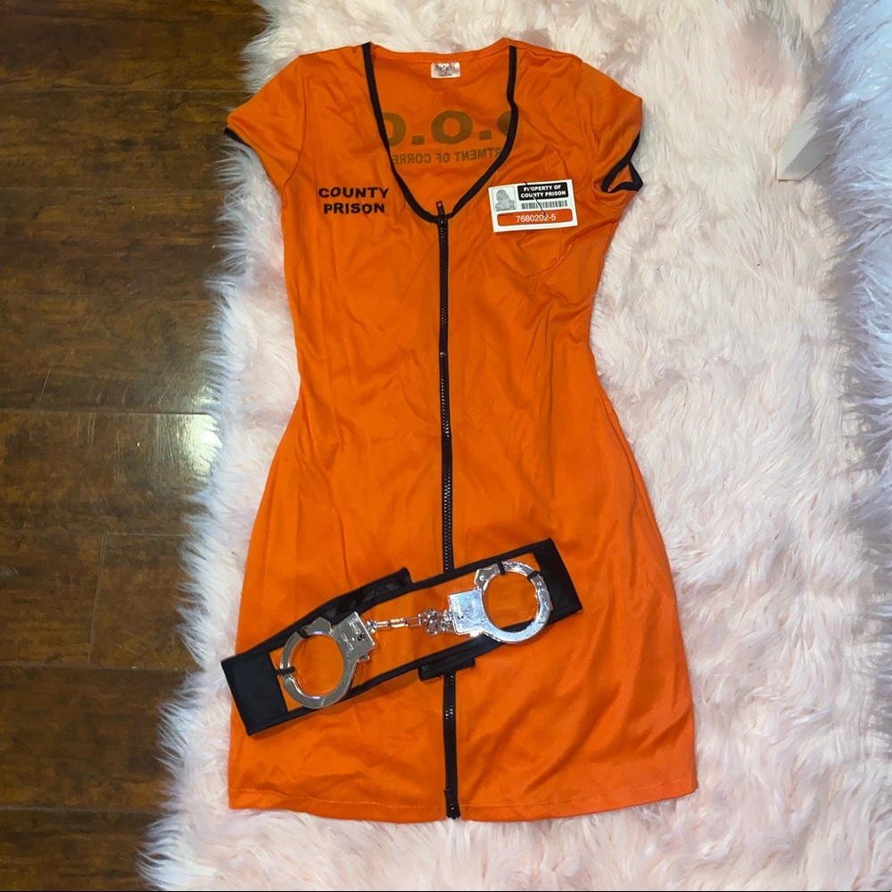 Spirit Halloween adult locked up prisoner costume